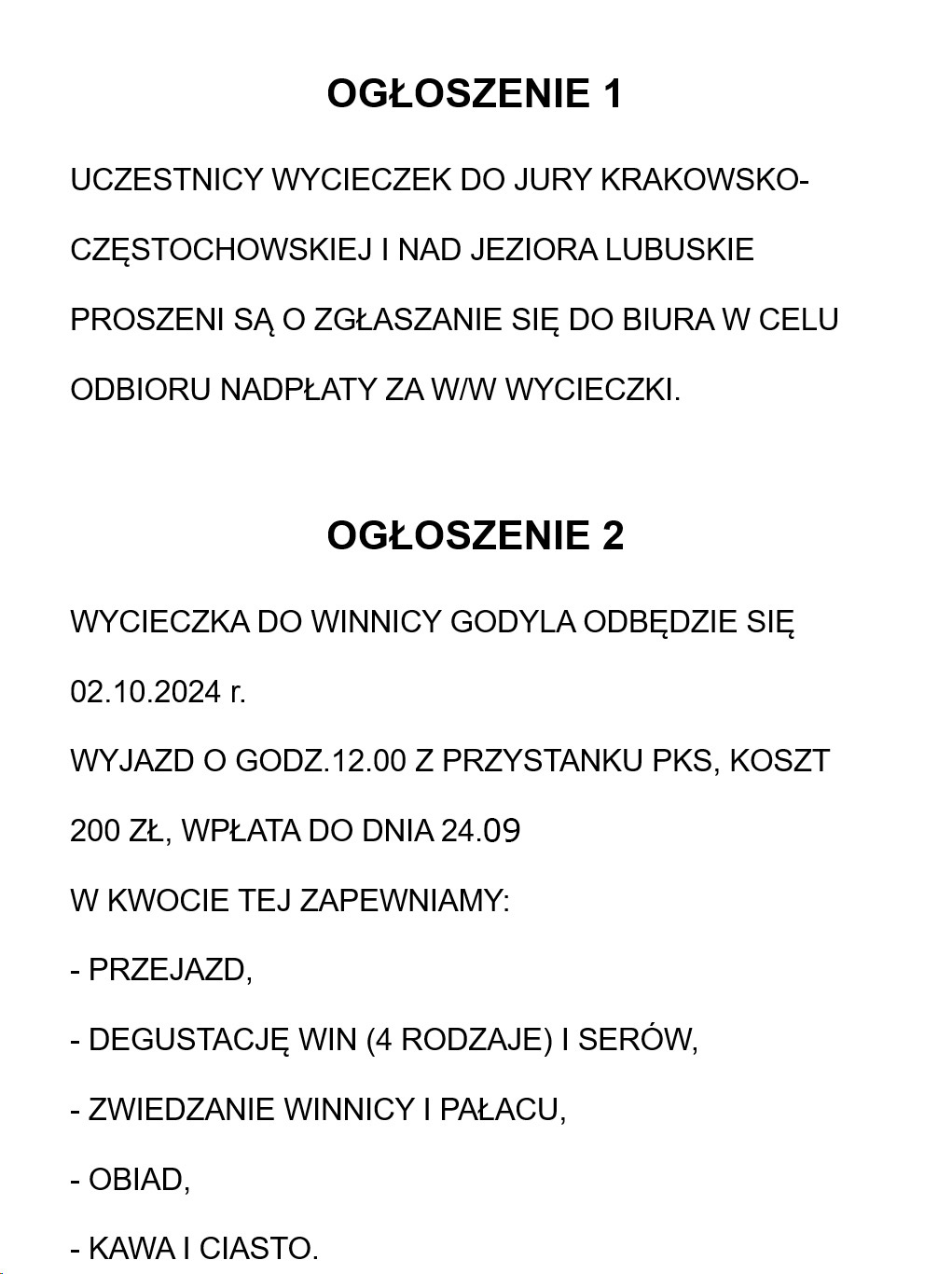 Ogłoszenie